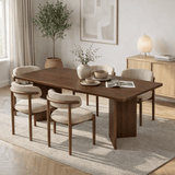 Eettafel Walnoot Melamine rechthoekig 180x89,5x75 cm - Linova