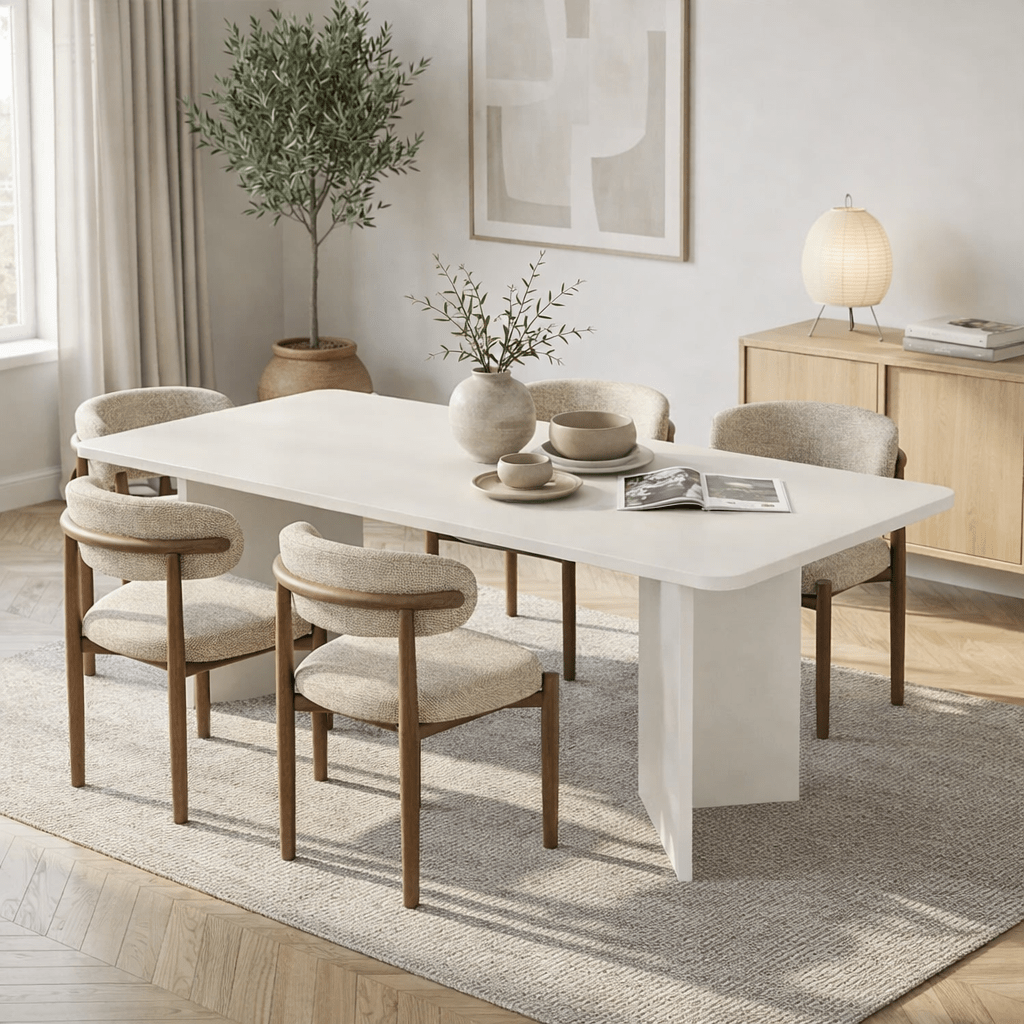 Eettafel Wit Melamine rechthoekig 180x89,5x75 cm - Linova