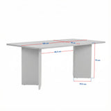 Eettafel Wit Melamine rechthoekig 180x89,5x75 cm - Linova