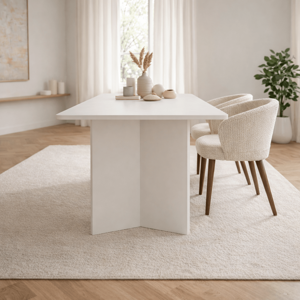 Eettafel Wit Melamine rechthoekig 180x89,5x75 cm - Linova