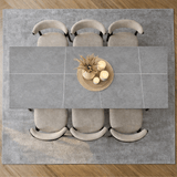 Eettafel Sintered Stone Marmerlook Grijs - Jules