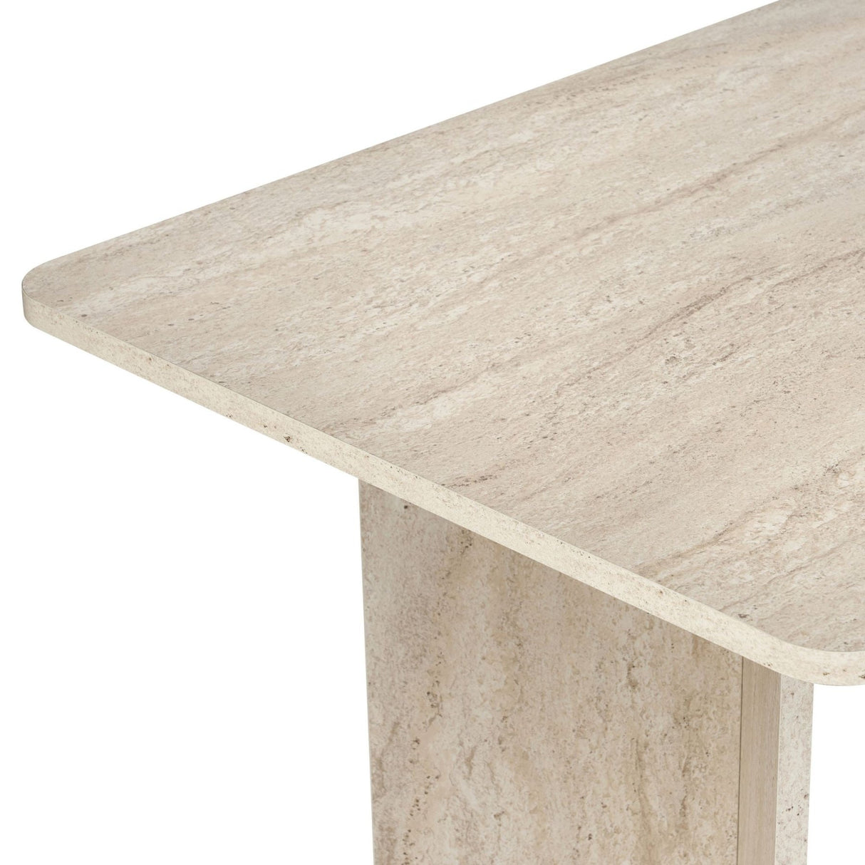 Eettafel Travertine Melamine rechthoekig 180x89,5x75 cm - Linova