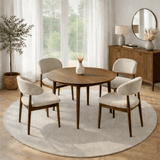 Eettafel Walnoot Melamine uitschuifbaar 100-130 cm - Vienna