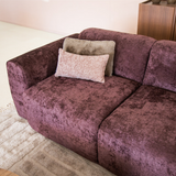 Hoekbank paars chenille stof - 292x170 cm - Shane - rechts
