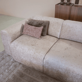 Banken-Hoekbank zand chenille stof - 272x170 cm - Shane - rechts-Dimehouse