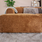 Hoekbank oker chenille stof - 292x170 cm - Shane - links