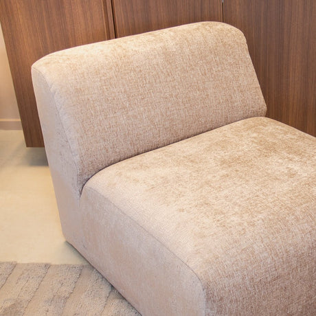 Fauteuils-Fauteuil zand chenille stof Shane-Dimehouse