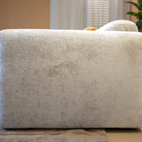 2-zits bank beige chenille stof - 195x85 cm - Shane