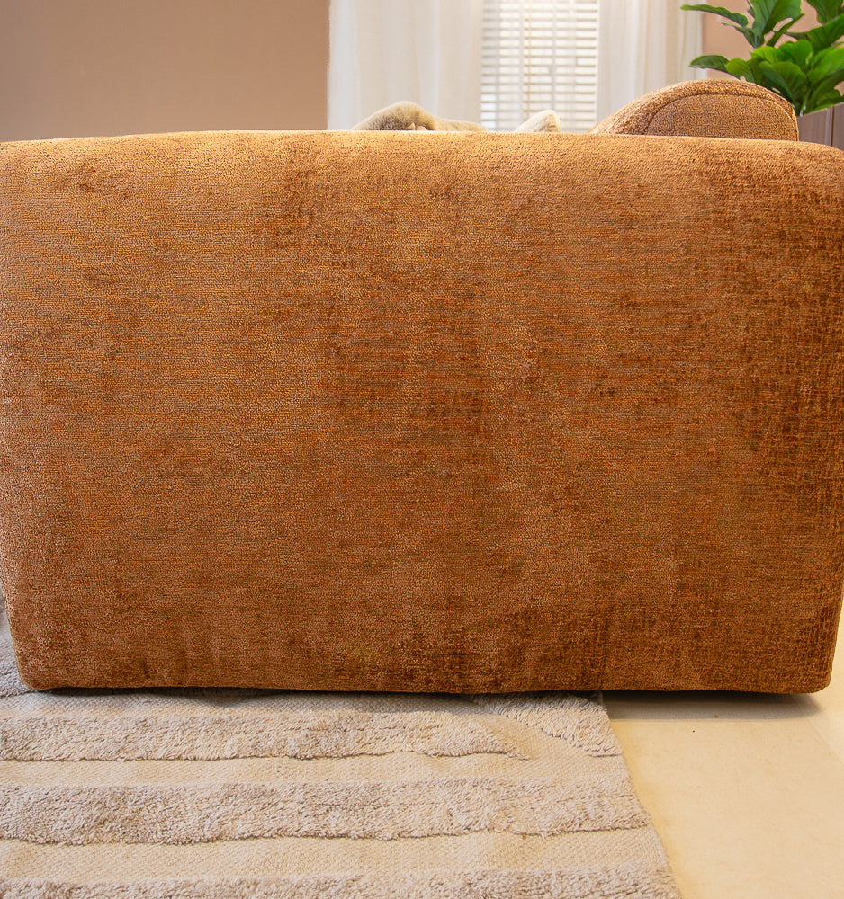 2-zits bank oker chenille stof - 195x85 cm - Shane