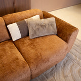2-zits bank oker chenille stof - 195x85 cm - Shane