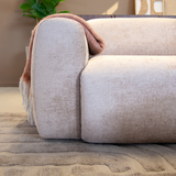 2-zits bank zand chenille stof - 195x85 cm - Shane