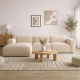 Banken-Hoekbank zand bouclé stof - 272x170 cm - Shane - links-Dimehouse