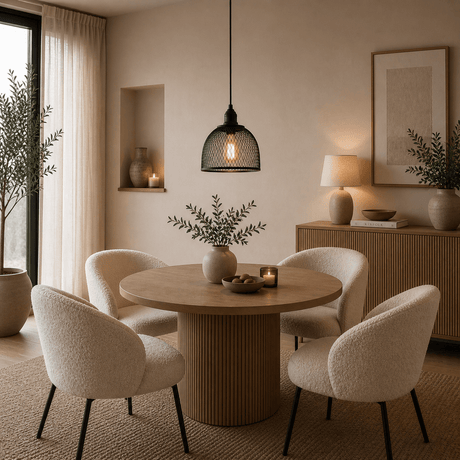 Hanglamp zwart Metaal – Gaas structuur - 25 cm - 1-lichts – Hudson