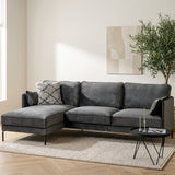 Hoekbank Peppin velvet donkergrijs - links sfeerfoto in modern interieur