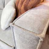 2-zits losse dikke rugkussens grijs chenille Yara