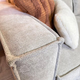 2-zits losse dikke rugkussens grijs chenille Yara