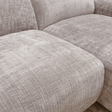 Hoekbank met lounge beige chenille stof Shane - rechts