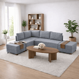 Banken - Slaapbank grijs stof - XXL 280 x 210 - Links - Fly - Dimehouse
