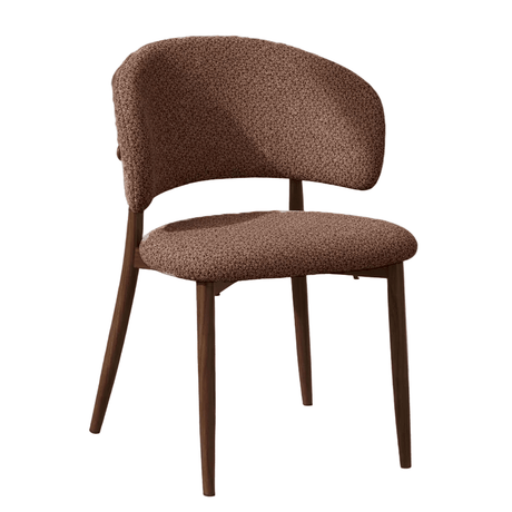 Japandi Eetkamerstoel Yura Koper - Walnootlook Frame