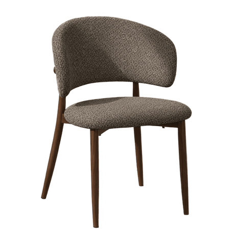 Japandi Eetkamerstoel Yura Taupe - Walnootlook Frame
