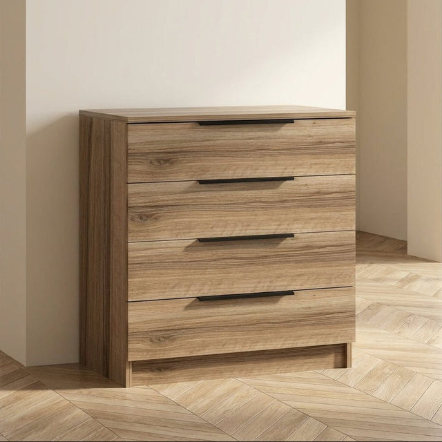 Ladekast Kala Plus Walnoot Melamine 73x77x42 cm sfeerfoto in modern interieur