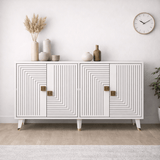 Dressoirs - Modern Dressoir Wit - Goud 120 cm Melamine Ahart - Dimehouse