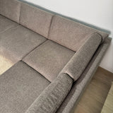 Moderne 3-zits Hoekbank Rechts Taupe Stof Aniko met Lounger 240x197x78 cm