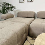 Modulaire bank 3-zits met hocker Doblo beige