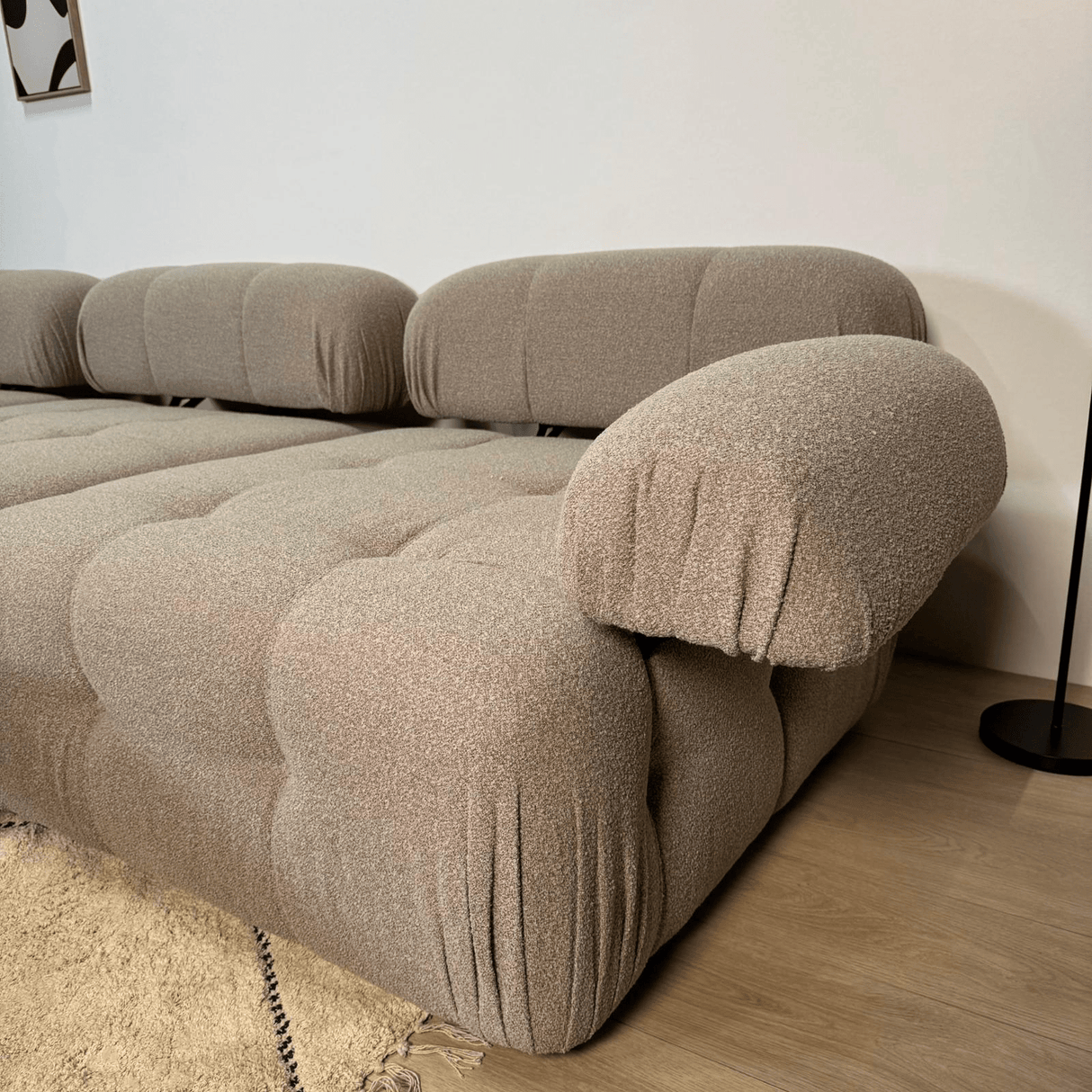 Modulaire bank 3-zits met hocker Doblo beige