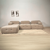 Modulaire bank 3-zits met hocker Doblo beige