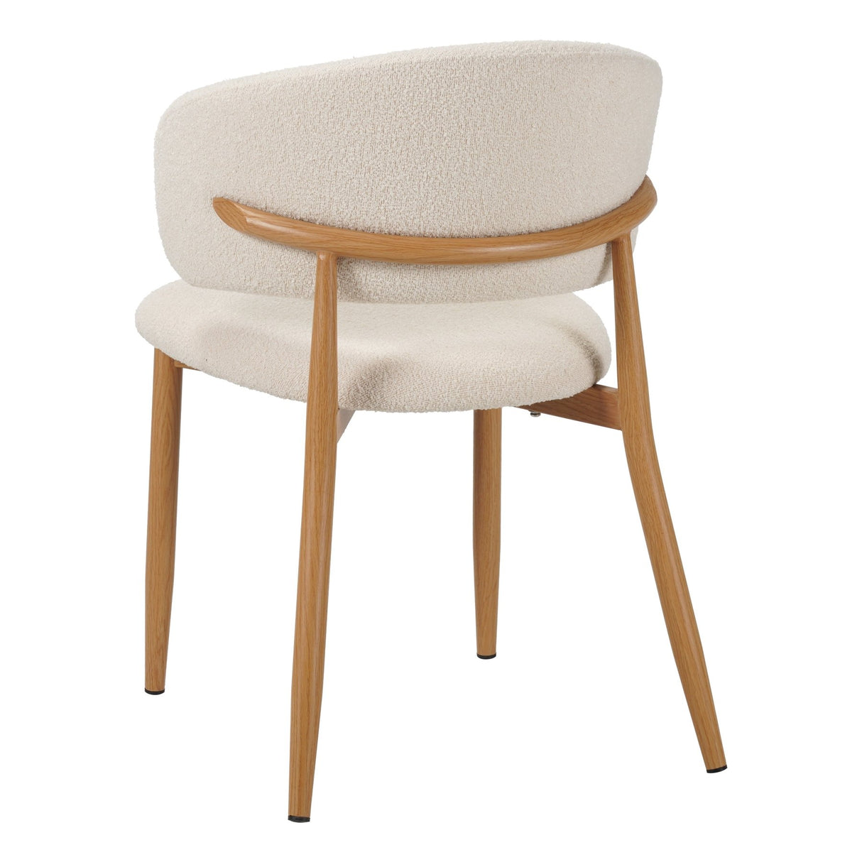 Japandi Eetkamerstoel Yuka Beige - Eikenlook Frame