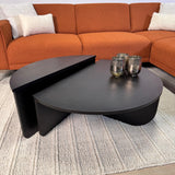 Ronde Salontafel Zwart Getrapt Melamine 85 cm Orin