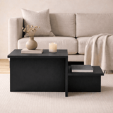 Salontafel Zwart Melamine - 80 x 40 cm - Eterna