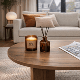 Salontafel walnoot melamine boogvorm Sable 119x60 cm