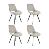 Set van 4 eetkamerstoelen Riviera Rich zand draaibaar