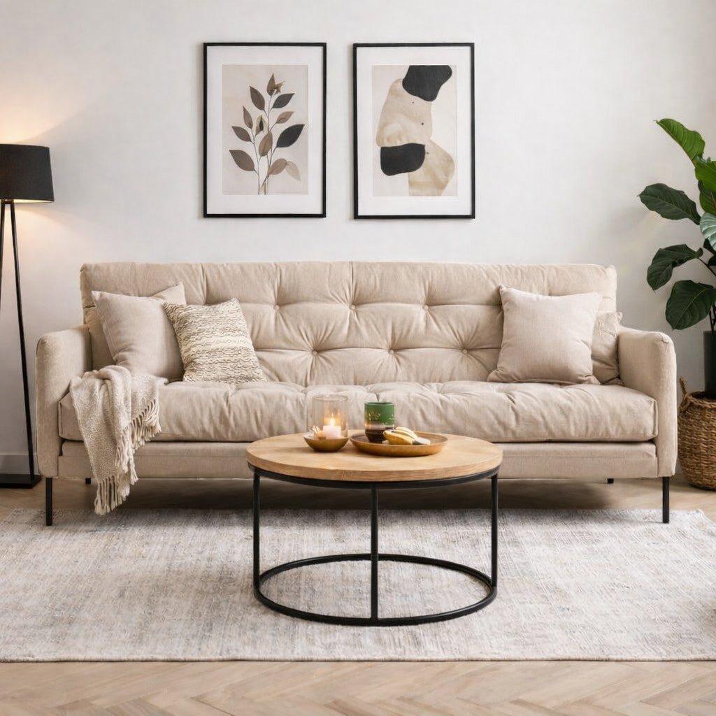 Banken - Slaapbank 3 - Zits – Creme – Meerdere standen - Renge - Dimehouse