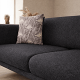 Slaapbank antraciet linnen stof 3-zits - Venus