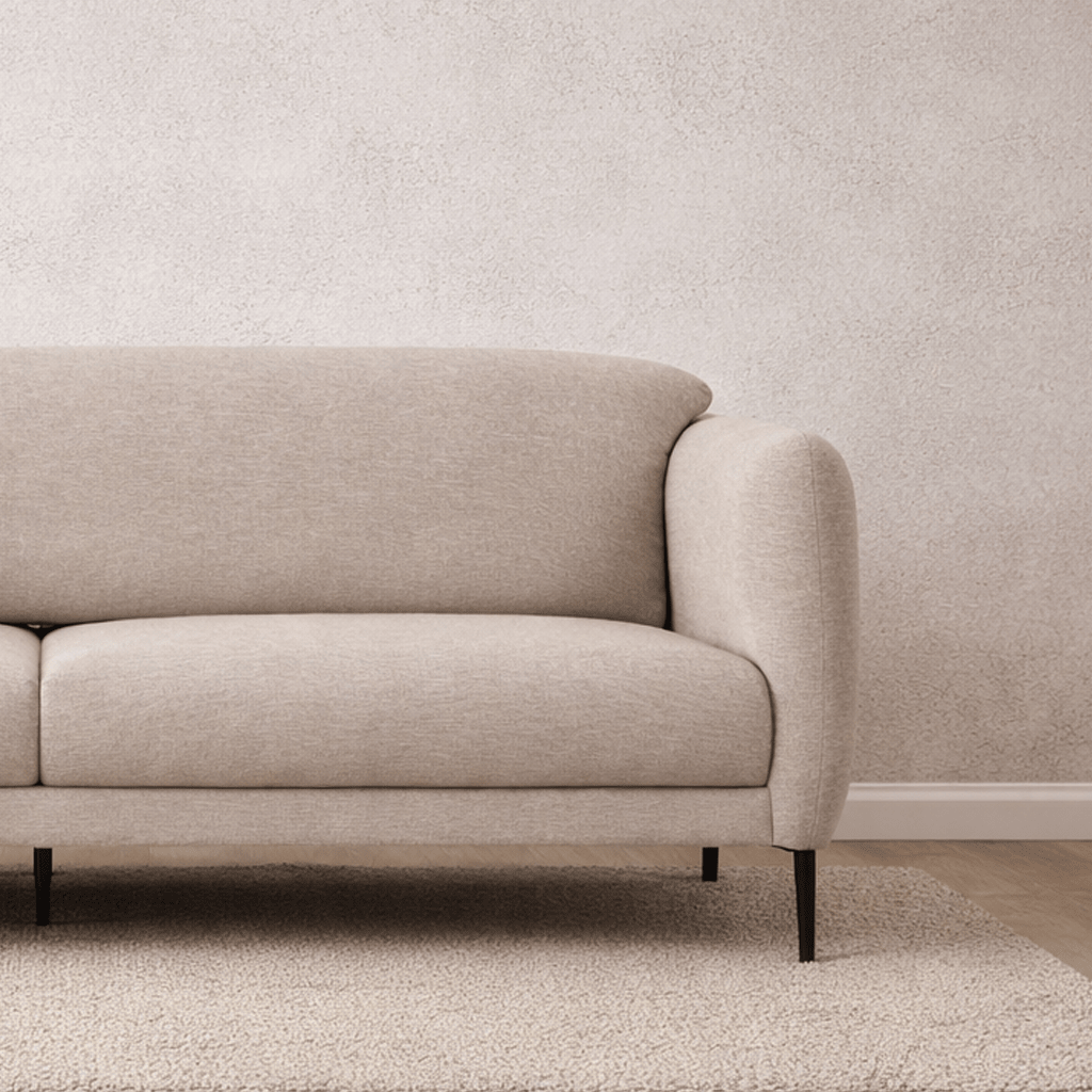 Slaapbank beige linnen stof 3-zits - Venus