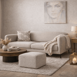 Slaapbank beige linnen stof 3-zits - Venus