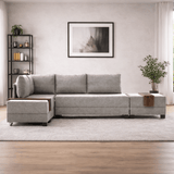 Banken - Slaapbank champagne stof - XXL 280 x 210 - Links - Fly - Dimehouse