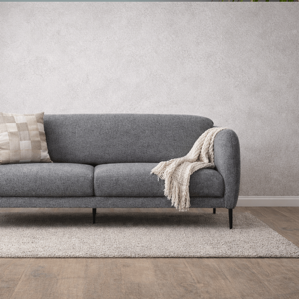Slaapbank grijs linnen stof 3-zits - Venus