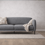 Slaapbank grijs linnen stof 3-zits - Venus