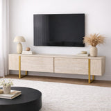 TV Meubels - TV Meubel Beige Melamine Fouden Frame Blitz 50x180x29,5 cm - Dimehouse