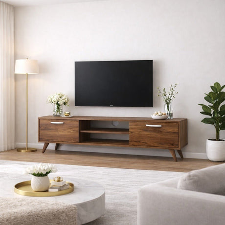 TV Meubel Corfu Walnoot Melamine 180x48,6x35 cm