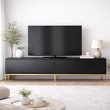 TV Meubel Lord Zwart Goud Melamine 180x47x30 cm