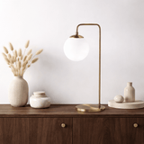 Tafellamp Bronskleurig Glas Brim