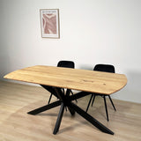 Uitschuifbare Eettafel Mack Deens Ovaal Acaciahout 175-275x90 cm
