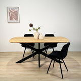Uitschuifbare Eettafel Mack Deens Ovaal Acaciahout 175-275x90 cm