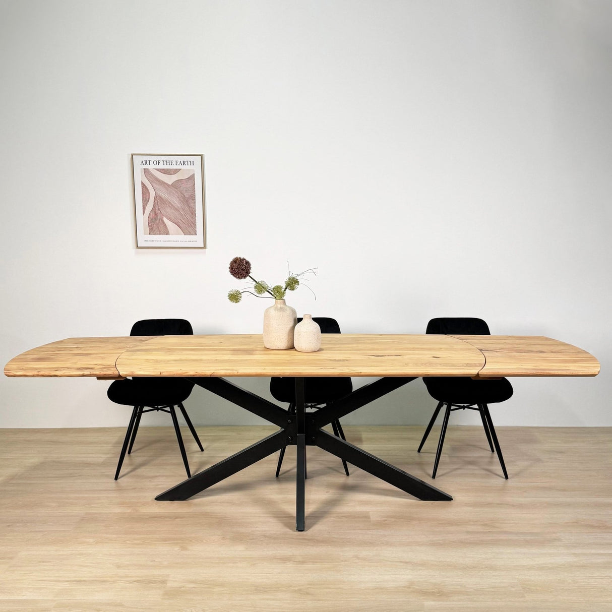 Uitschuifbare Eettafel Mack Deens Ovaal Acaciahout 175-275x90 cm