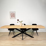 Uitschuifbare Eettafel Mack Deens Ovaal Acaciahout 175-275x90 cm